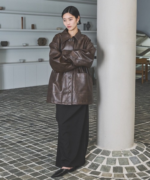 AIC.（エーアイシー）の「ドレープロングスカート（スカート・レディース・ブラウン/ネイビー/ブラック/アイボリー・FREE）」の11枚目の写真