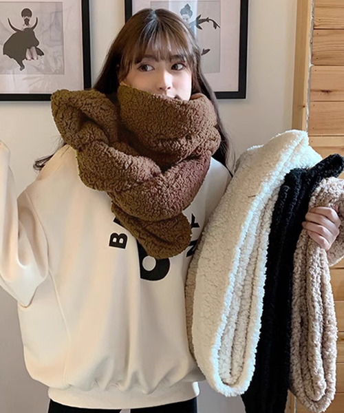 セール】レディース 暖かさも可愛さも2m級♪テディなモコモコボア