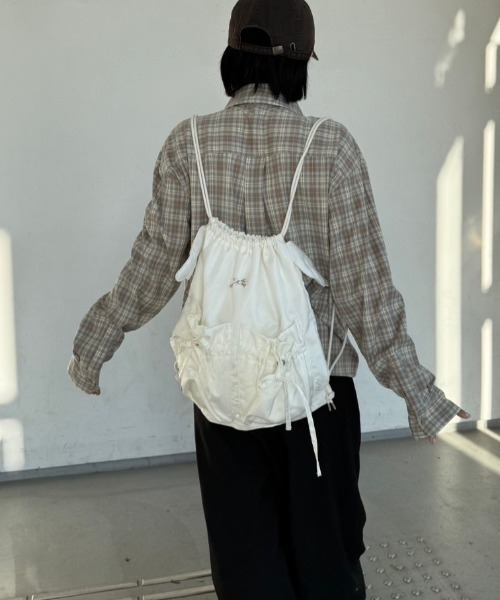 Seoup / 肩紐調節可能】エンジェルリボンナップザック（バックパック