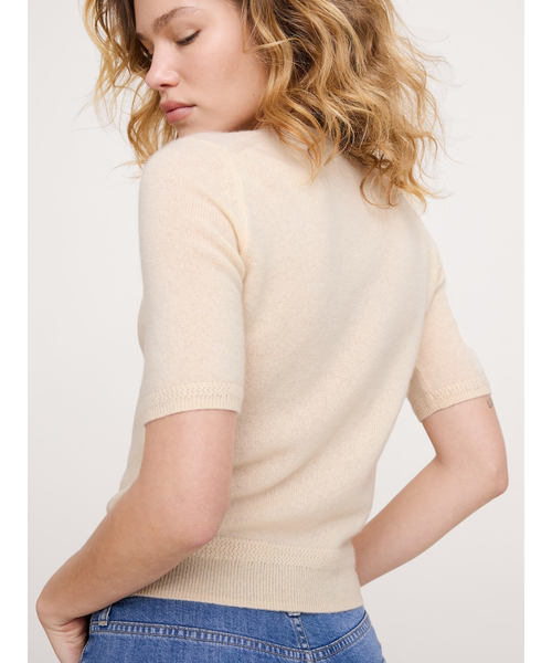 Banana Republic(バナナリパブリック)の「ライトウェイト カシミヤ ショートスリーブ セーター(ニット/セーター・レディース・ホワイト×ネイビー/グリーン/ピンク/ブルー/アイボリー/ネイビー・XS/L/M/S)」の21枚目の写真