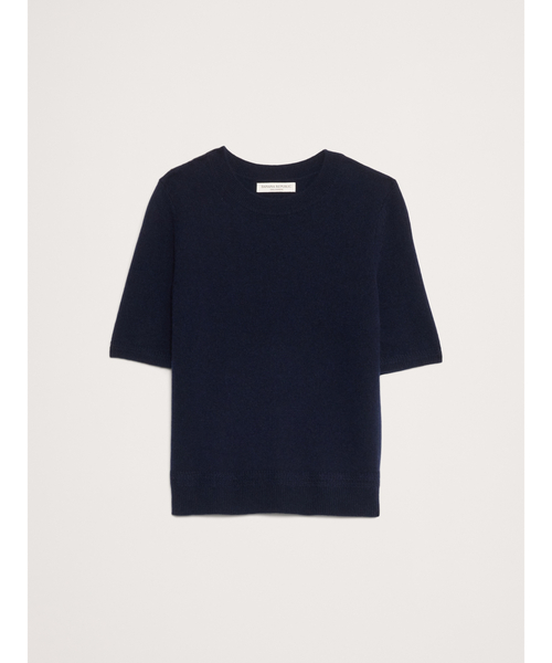Banana Republic(バナナリパブリック)の「ライトウェイト カシミヤ ショートスリーブ セーター(ニット/セーター・レディース・ホワイト×ネイビー/グリーン/ピンク/ブルー/アイボリー/ネイビー・XS/L/M/S)」の15枚目の写真