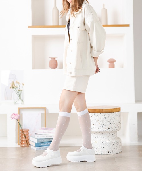 attagirl(アタガール)の「ボリュームソールメリージェーンスニーカー(スニーカー・レディース・ブラック/ピンク/ホワイト・LL/L/M/S)」の5枚目の写真