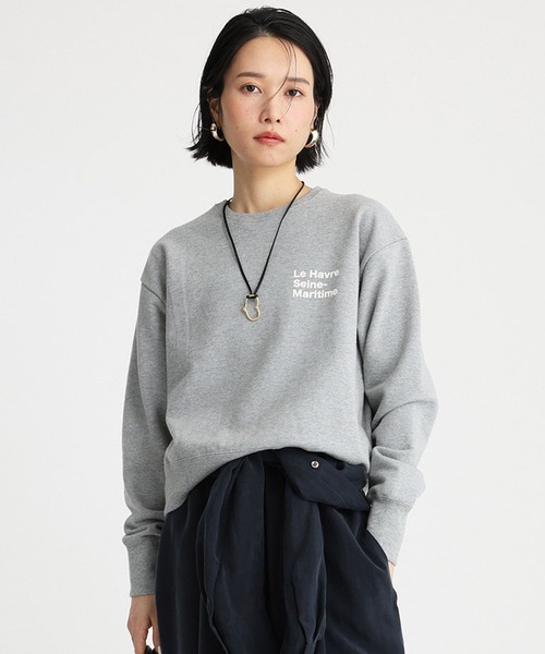 BABYLONE（バビロン）の「コンパクト裏毛ロゴプルオーバー（スウェット・レディース・ライトグレー/チャコール・フリー）」の20枚目の写真