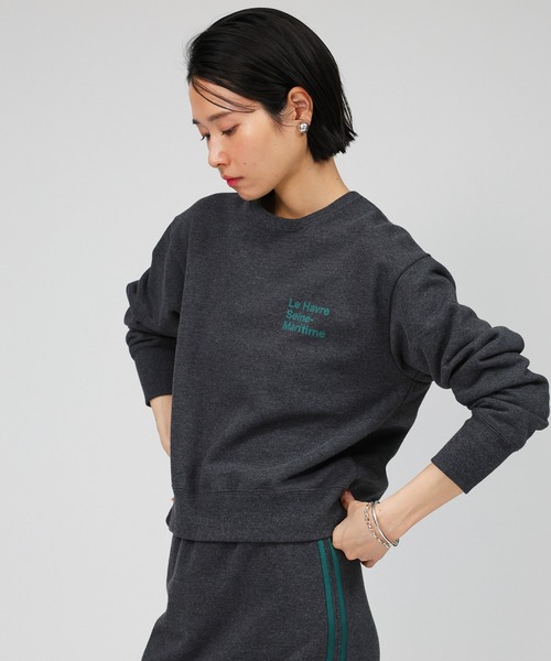 BABYLONE（バビロン）の「コンパクト裏毛ロゴプルオーバー（スウェット・レディース・ライトグレー/チャコール・フリー）」の19枚目の写真