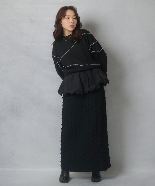 Lull（ルル）の「【Lull / ルル】ボリュームペプラムカップ付きタンクトップ（タンクトップ・レディース・オフホワイト/ブラック/チャコール・ONESIZE）」の20枚目の写真