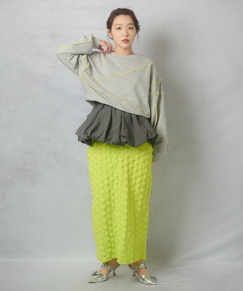 Lull（ルル）の「【Lull / ルル】ボリュームペプラムカップ付きタンクトップ（タンクトップ・レディース・オフホワイト/ブラック/チャコール・ONESIZE）」の22枚目の写真