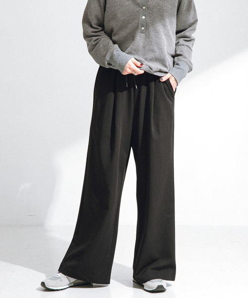 URBAN RESEARCH Sonny Label（アーバンリサーチサニーレーベル）の「タックワイドイージーパンツ（その他パンツ・レディース・ブラック/グレー・36/38）」の18枚目の写真