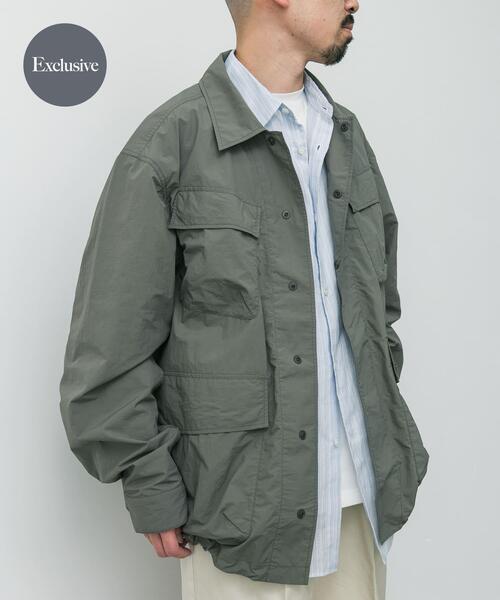 Snow Peak(スノーピーク)の「『別注』Snow Peak Apparel×DOORS Nylon Tussah Blouson(ブルゾン・メンズ・アイボリー/ブラック/オリーブ/グレー・MEDIUM/LARGE/X-LARGE)」の4枚目の写真
