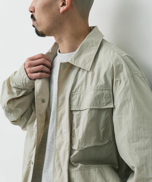 Snow Peak(スノーピーク)の「『別注』Snow Peak Apparel×DOORS Nylon Tussah Blouson(ブルゾン・メンズ・アイボリー/ブラック/オリーブ/グレー・MEDIUM/LARGE/X-LARGE)」の6枚目の写真
