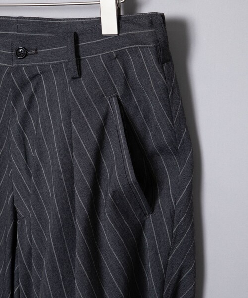 sulvam ワイドスラックス サルバム タックワイドスラックス(Black) | sulvam pants