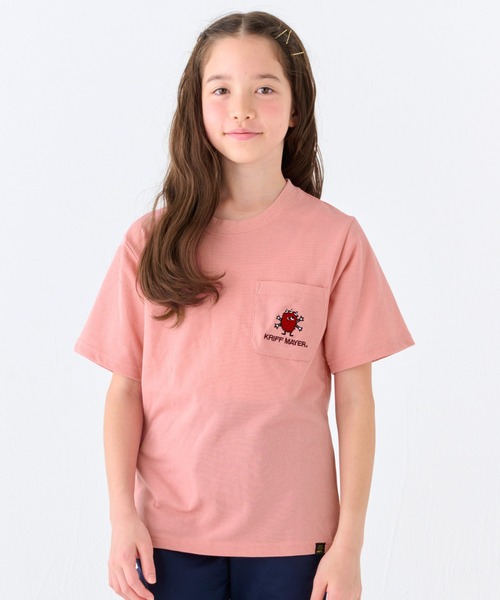 KRIFF MAYER Kid's Collection（クリフメイヤーキッズコレクション）の「ナノカノコポケT(モンスター)（Tシャツ/カットソー・キッズ・グレイッシュベージュ/グリーン/ピンク/ブラック・160/170/120/130/140/150）」の4枚目の写真