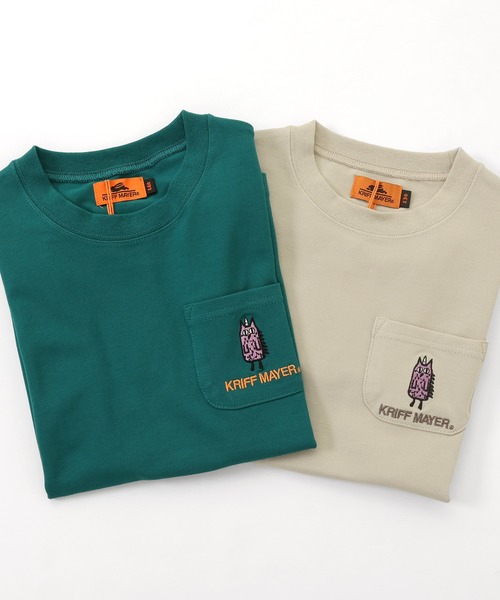 KRIFF MAYER Kid's Collection（クリフメイヤーキッズコレクション）の「ナノカノコポケT(モンスター)（Tシャツ/カットソー・キッズ・グレイッシュベージュ/グリーン/ピンク/ブラック・160/170/120/130/140/150）」の16枚目の写真