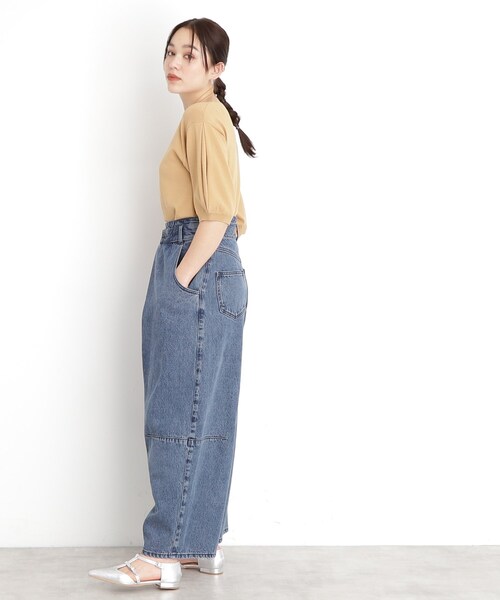 THE SHOP TK (ザ ショップ ティーケー )の「【接触冷感/体型カバー】袖タック6分袖ニット/洗濯機OK/UVケア(ニット/セーター・レディース・スミクロ/サンドベージュ/グリーン系/オレンジ系/アイボリー・12/13)」の13枚目の写真