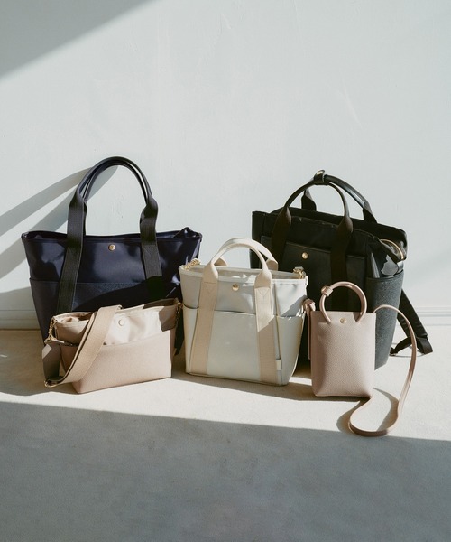 Breath TOPKAPI（ブレストプカピ）の「【Breath TOPKAPI】【TOPKAPI × 藤本美貴さんコラボ】スコッチグレイン 10ポケット トートバッグ L/マザーズバッグ/撥水（トートバッグ・レディース・サンドグレー/ネイビー/ブラック/ベージュ系その他5・FREE）」の5枚目の写真