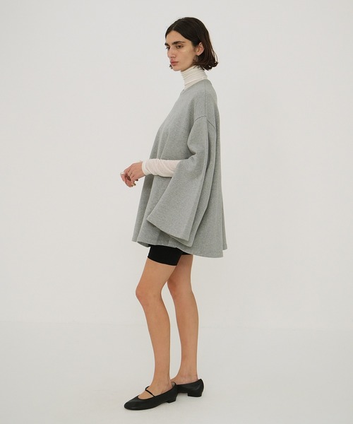 トップス CLANE PONCHO SWEAT TOPS クラネ CLANE PONCHO SWEAT TOPS （BLACK） -靴＆ファッション