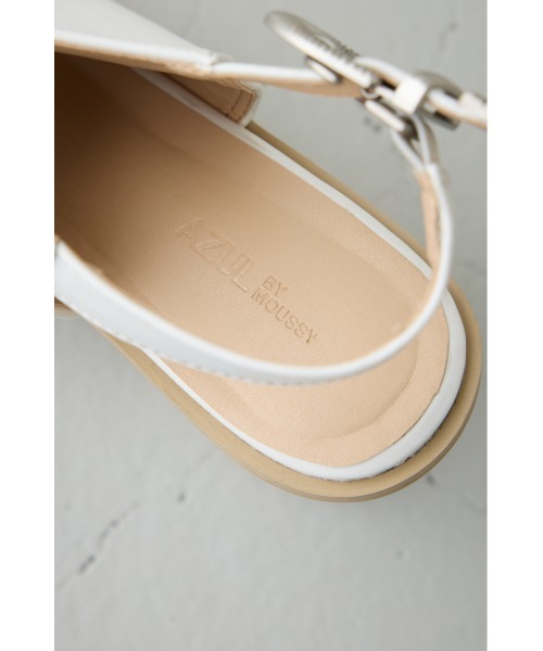 AZUL by moussy（アズールバイマウジー）の「ウエスタンバックルブーティーサンダル（サンダル・レディース・ブラック/アイボリー・LARGE/MEDIUM/SMALL）」の12枚目の写真