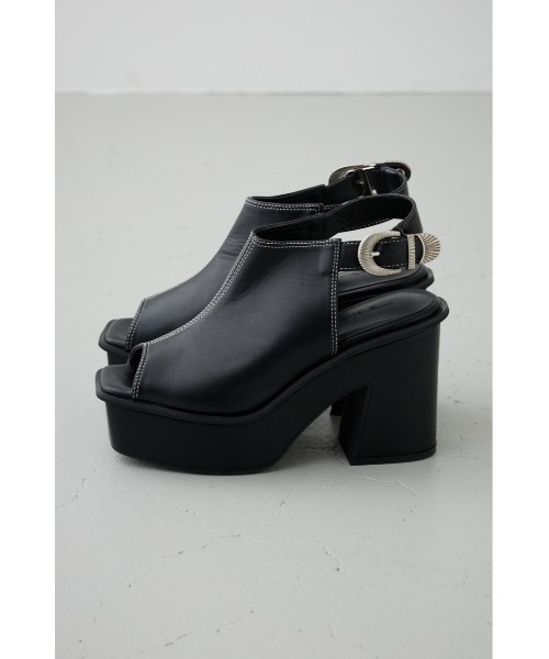 AZUL by moussy（アズールバイマウジー）の「ウエスタンバックルブーティーサンダル（サンダル・レディース・ブラック/アイボリー・LARGE/MEDIUM/SMALL）」の15枚目の写真