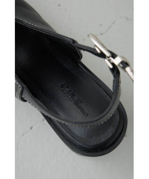 AZUL by moussy（アズールバイマウジー）の「ウエスタンバックルブーティーサンダル（サンダル・レディース・ブラック/アイボリー・LARGE/MEDIUM/SMALL）」の22枚目の写真