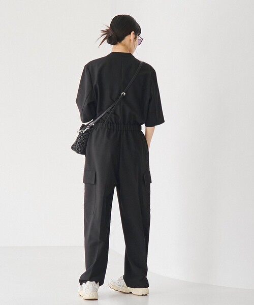 RONEL(ロネル)の「ツイル ワーク オールインワン(サロペット/オーバーオール・レディース・ダークグレー/ベージュ/ブラック・S/M/L)」の6枚目の写真