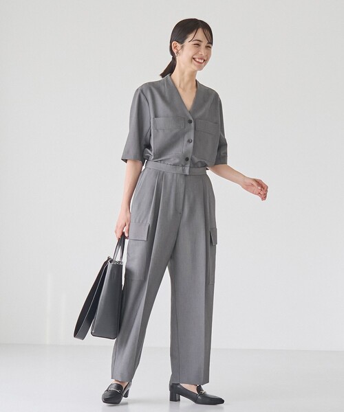 RONEL(ロネル)の「ツイル ワーク オールインワン(サロペット/オーバーオール・レディース・ダークグレー/ベージュ/ブラック・S/M/L)」の11枚目の写真