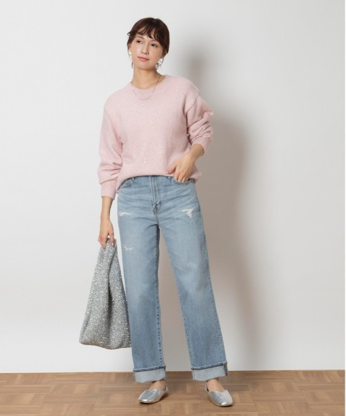 SOMETHING(サムシング)の「SOMETHING(サムシング)【レディース】「ELSA」ストレート(デニムパンツ・レディース・ライトインディゴブルー・XS/M/L/S)」の9枚目の写真