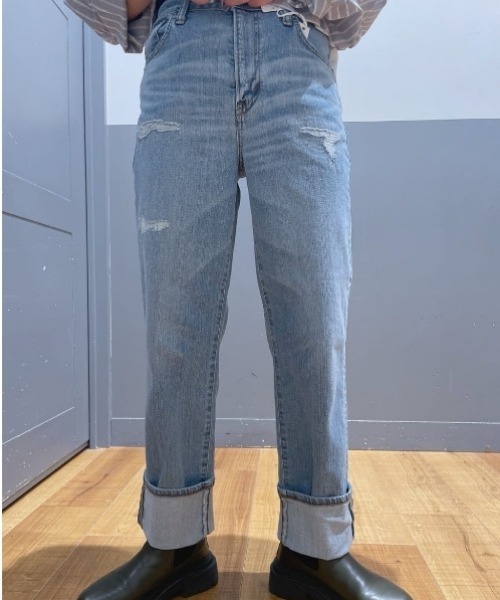 SOMETHING(サムシング)の「SOMETHING(サムシング)【レディース】「ELSA」ストレート(デニムパンツ・レディース・ライトインディゴブルー・XS/M/L/S)」の15枚目の写真