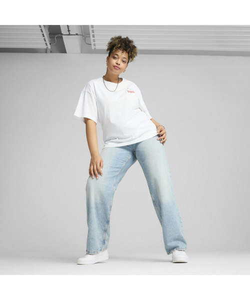 PUMA（プーマ）の「PUMA プーマ ウィメンズ ロード トゥ ユニティ リラックス グラフィック 半袖 Tシャツ（Tシャツ/カットソー・レディース・ネイビー/ホワイト・X-SMALL/MEDIUM/SMALL/LARGE/X-LARGE）」の4枚目の写真