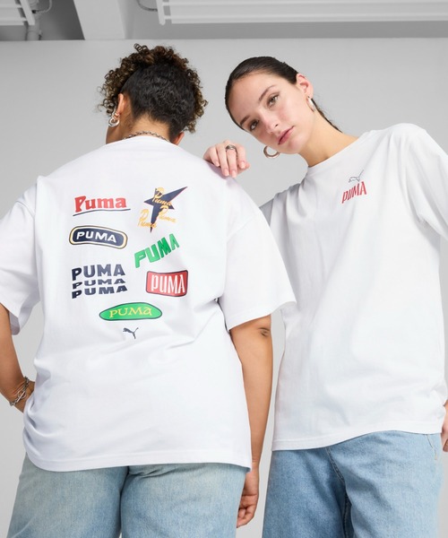 PUMA（プーマ）の「PUMA プーマ ウィメンズ ロード トゥ ユニティ リラックス グラフィック 半袖 Tシャツ（Tシャツ/カットソー・レディース・ネイビー/ホワイト・X-SMALL/MEDIUM/SMALL/LARGE/X-LARGE）」の2枚目の写真