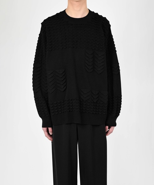 LAD MUSICIAN（ラッドミュージシャン）の「3D KNIT PULLOVER（ニット/セーター・メンズ・ブラック・FREE）」の2枚目の写真