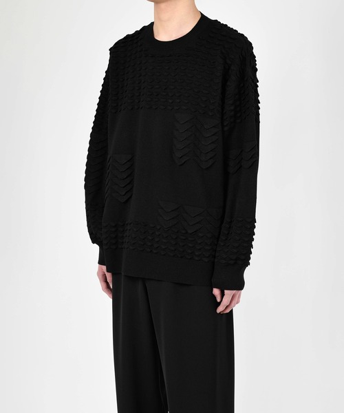LAD MUSICIAN（ラッドミュージシャン）の「3D KNIT PULLOVER（ニット/セーター・メンズ・ブラック・FREE）」の3枚目の写真