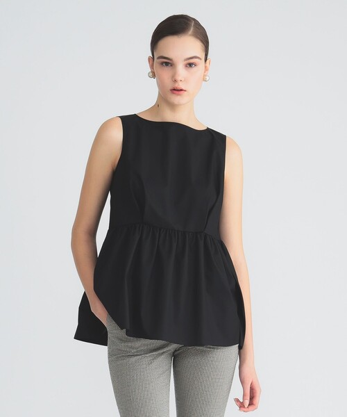 EFFE BEAMS（エッフェビームス）の「ダブルタック コットンツイル ブラウス（シャツ/ブラウス・レディース・ブラック/ホワイト・36/38）」の2枚目の写真