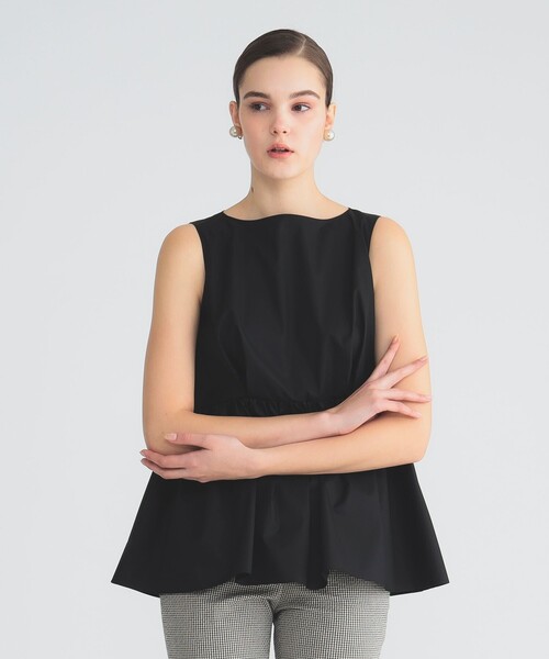 EFFE BEAMS（エッフェビームス）の「ダブルタック コットンツイル ブラウス（シャツ/ブラウス・レディース・ブラック/ホワイト・36/38）」の21枚目の写真