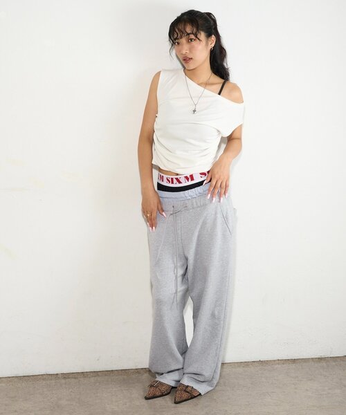 レイヤード上手なペグパンツ （Mサイズ）試着のみ Six M（シックスエム）の「【新色追加】Six M/シックスエム