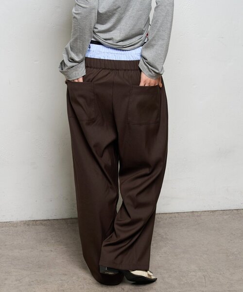 Six M(シックスエム)の「【新色追加】Six M/シックスエム トリプルレイヤードパンツ(その他パンツ・レディース・チャコールグレー/グレー/ブラック/ネイビー/ブラウン/ブラック系その他・FREE)」の21枚目の写真