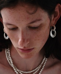 【quip queint】trive double hoop pierce/ボウリング ダブル フープ ピアス QU178