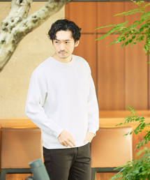 ABAHOUSE GRAY | ドットツイル ダンボール クルーネック プルオーバー(Tシャツ/カットソー)