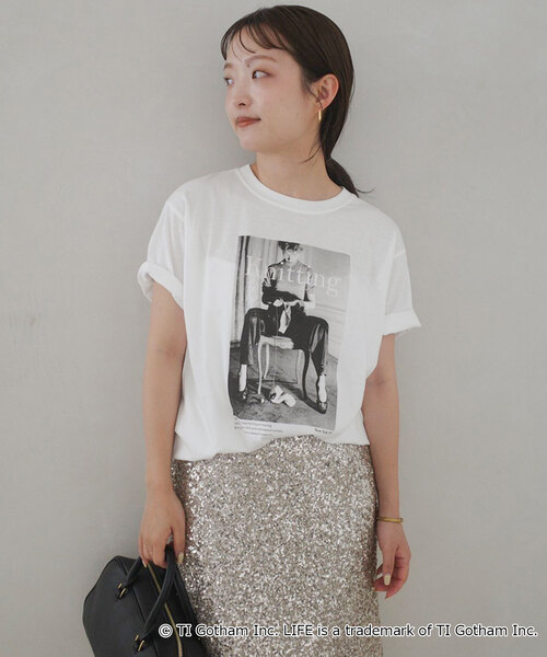 GOOD ROCK SPEED(グッドロックスピード)の「《WEB限定/追加2》GOOD ROCK SPEED SLOBE別注 LIFE PC PHOTO TEE1 C5806-03BODY(Tシャツ/カットソー・レディース・ホワイト/ブラック・FREE)」の12枚目の写真