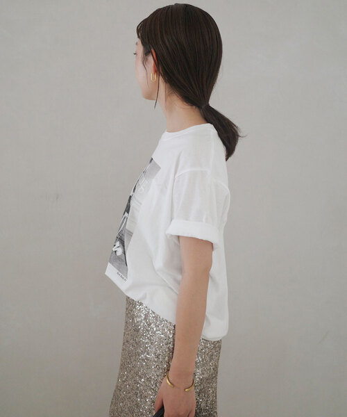 GOOD ROCK SPEED(グッドロックスピード)の「《WEB限定/追加2》GOOD ROCK SPEED SLOBE別注 LIFE PC PHOTO TEE1 C5806-03BODY(Tシャツ/カットソー・レディース・ホワイト/ブラック・FREE)」の13枚目の写真