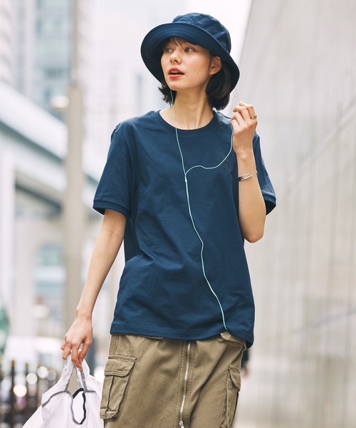 AIGLE(エーグル)の「UVカット コットンバケットハット(ハット・レディース・ベージュ/ダークブルー・M/L)」の10枚目の写真