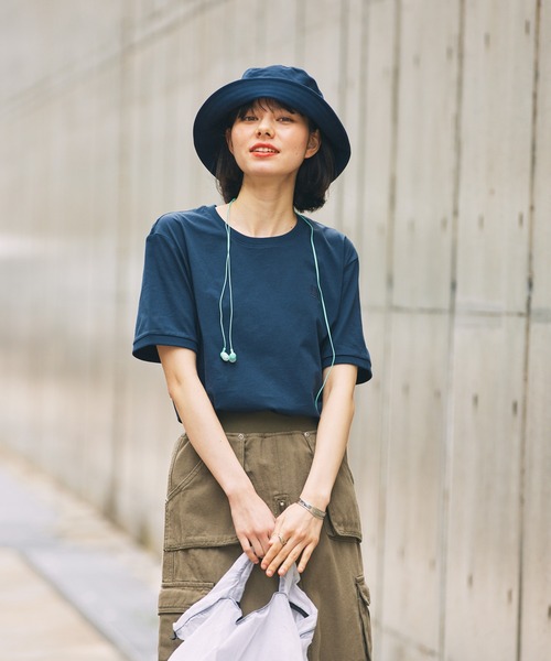 AIGLE(エーグル)の「UVカット コットンバケットハット(ハット・レディース・ベージュ/ダークブルー・M/L)」の9枚目の写真