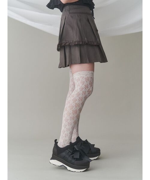 merry jenny（メリージェニー）の「リボンスニーカー（スニーカー・レディース・アイボリー/ブラック・SMALL/MEDIUM/LARGE）」の10枚目の写真