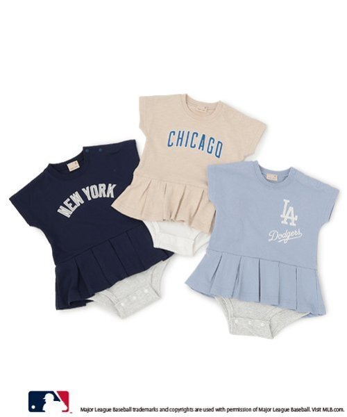 petit main(プティマイン)の「【MLB】スカートつきロンパース(ロンパース・キッズ・ネイビー/ブルー/ライトベージュ・80cm/70cm)」の16枚目の写真