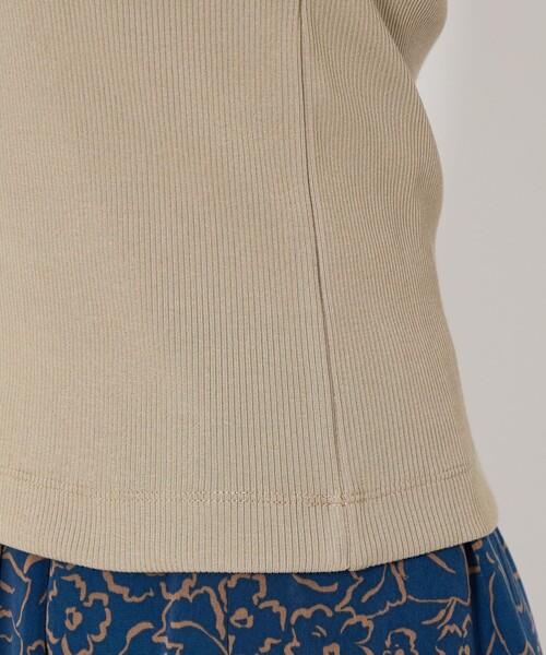 green label relaxing（グリーンレーベルリラクシング）の「ブライトリブ スクープネック タンクトップ -制菌-（タンクトップ・レディース・ブラック/オフホワイト/モカ・FREE）」の15枚目の写真