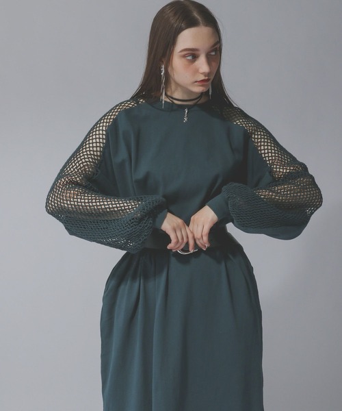 HARE（ハレ）の「ソデメッシュカットワンピース(HARE