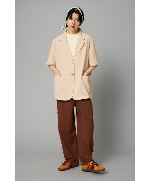 HeRIN.CYE(ヘリンドットサイ)の「Over size half jacket オーバーサイズハーフジャケット(その他アウター・レディース・ライトベージュ/ライトグレー/ネイビー・FREE)」の4枚目の写真