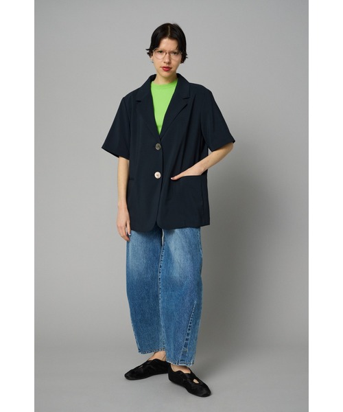 ヘリンドットサイ（HeRIN．CYE）/Over size half  jacket セール】Over size half jacket オーバーサイズハーフジャケット