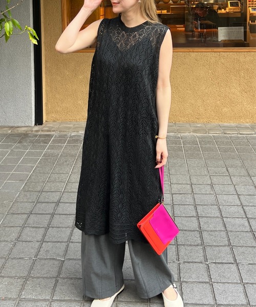 StyleSea(スタイルシー)の「総レーススリットワンピース(ワンピース・レディース・アイボリー/ブラック・FREE)」の5枚目の写真