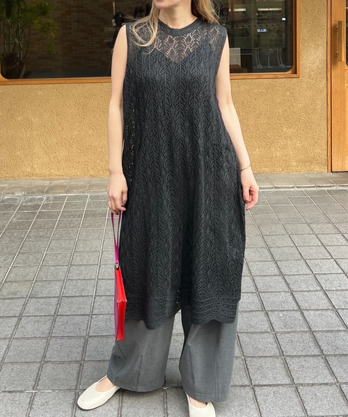 StyleSea(スタイルシー)の「総レーススリットワンピース(ワンピース・レディース・アイボリー/ブラック・FREE)」の3枚目の写真