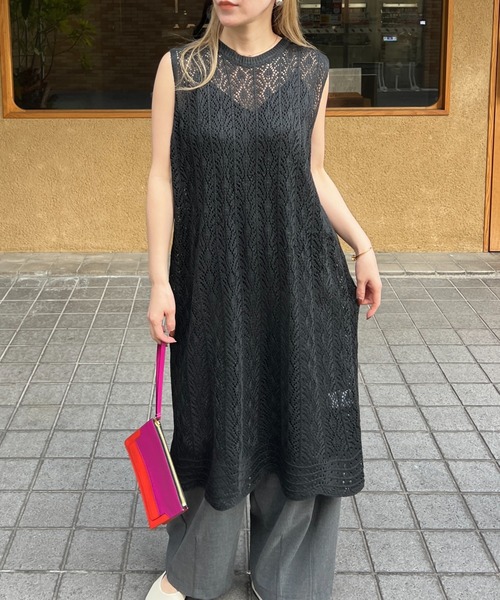 StyleSea(スタイルシー)の「総レーススリットワンピース(ワンピース・レディース・アイボリー/ブラック・FREE)」の6枚目の写真