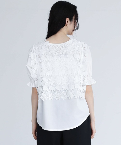 somari imagination（ソマリ イマジネーション）の「『レースベスト×ブラウスセット』（シャツ/ブラウス・レディース・オフホワイト/ブラック・2/1）」の5枚目の写真